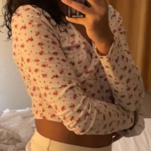 flower print crop top